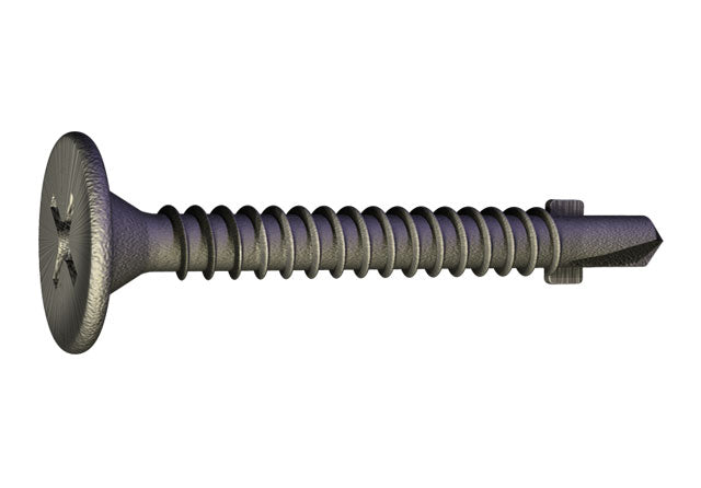 Grabber® 10 x 1-7/16-in Phillips, Thin Wafer Head, Fine Thread, Tek 3 Drill Point Screws (4,000 Count) - Noble Solutions & Supply