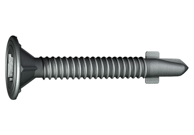 Grabber® 8 x 1-5/8-in LOX Drive, Flat Wafer Head, Fine Thread, Winged Drill Point Screws (4,000 Count) - Noble Solutions & Supply