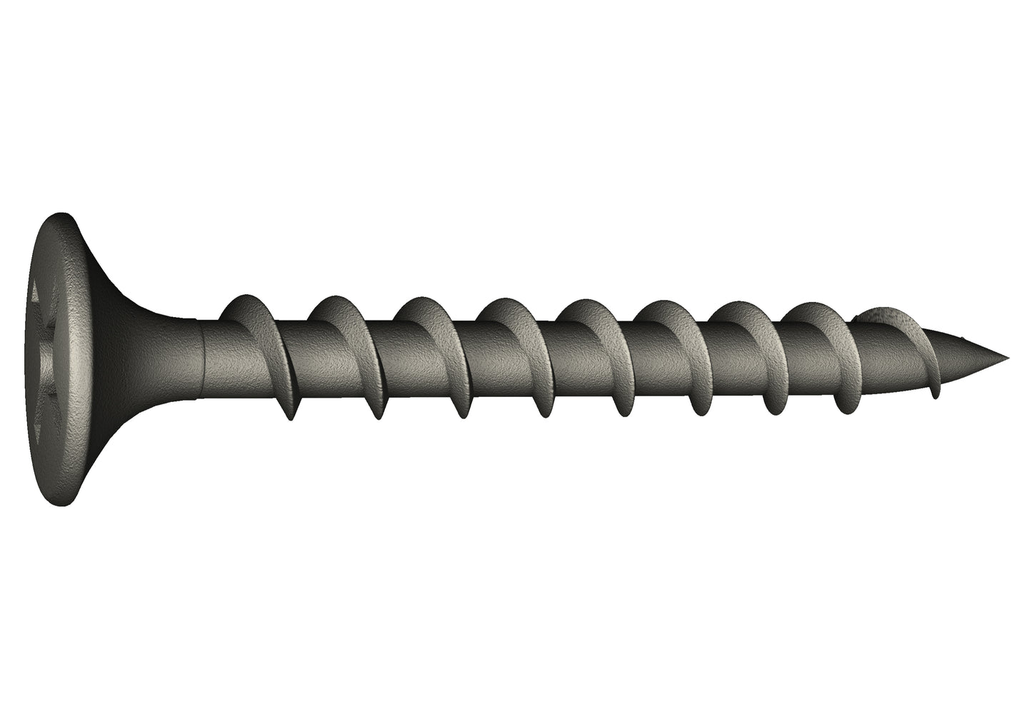 8 x 2-1/2-in Phillips, Bugle Head, Coarse Thread, GrabberGard® Gray Coated Screws (2,500 Count) - Noble Solutions & Supply