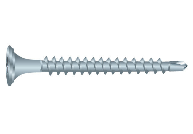 Grabber® 6 x 1-5/8-in Phillips, Scavenger® Head, Fine Thread, Drill Point Clear Zinc Screws (5,000 Count) - Noble Solutions & Supply
