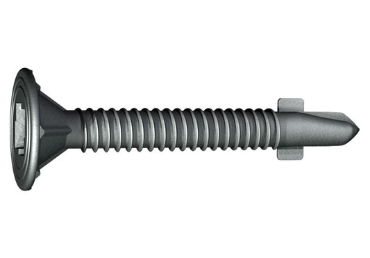 Grabber® 8 x 2-3/8-in LOX Drive, Flat Wafer Head, Fine Thread, Winged Drill Point Screws (3,000 Count) - Noble Solutions & Supply