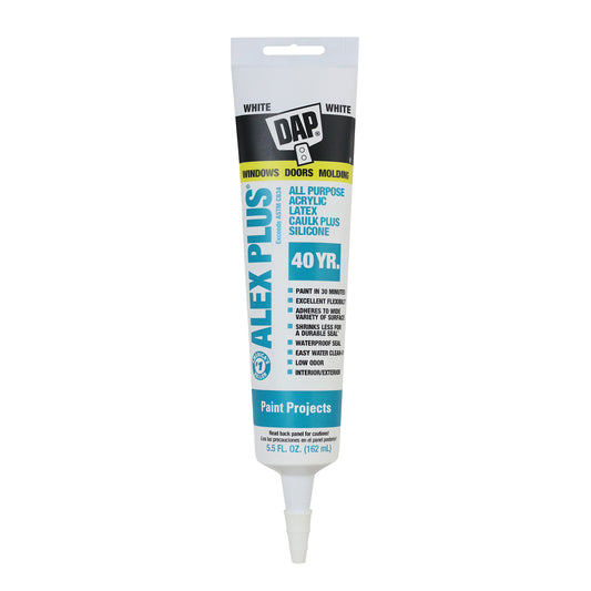 ALEX PLUS® All Purpose Acrylic Latex Caulk Plus Silicone (12 Per Case) - Noble Solutions & Supply