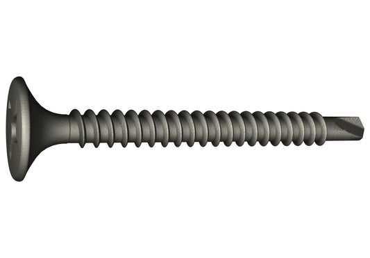 Grabber® 6 x 1-7/8-in Phillips, Bugle Head, Fine Thread, Drill Point GrabberGard® Gray Screws (4,000 Count) - Noble Solutions & Supply