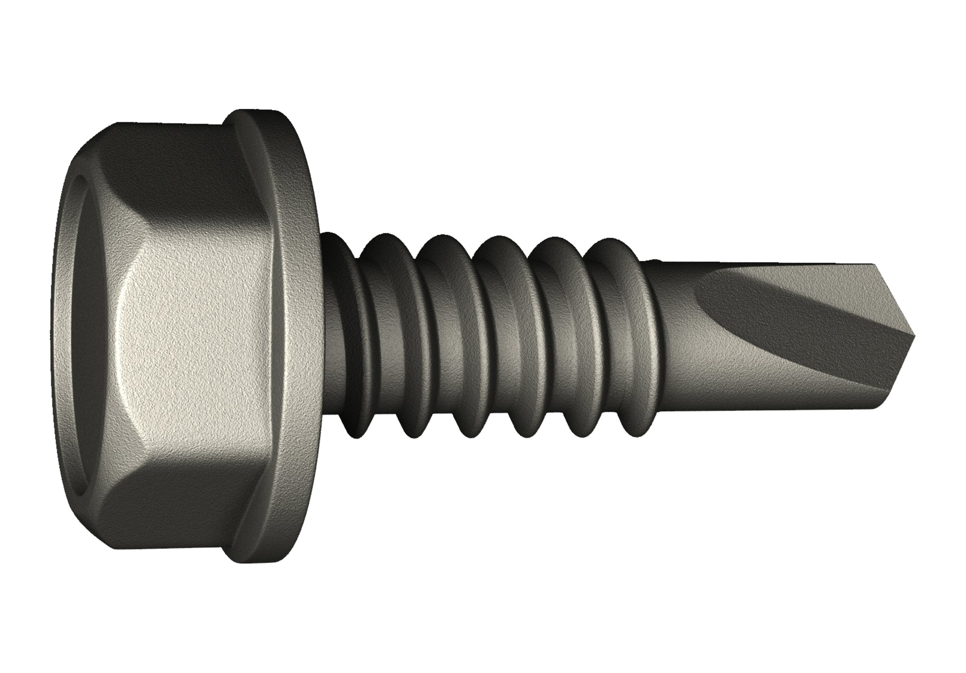 Grabber® 12 x 3/4-in Hex Head, Fine Thread, Tek 3 Drill Point GrabberGard® Gray Screws (5,000 Count) - Noble Solutions & Supply