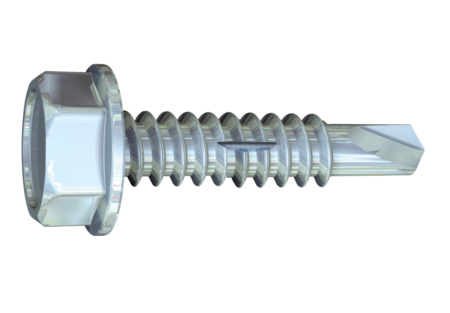 Grabber® 12 x 2-in Hex Head, Fine Thread, Slot Shank, Tek 5 Drill Point Clear Zinc Screws (1,000 Count) - Noble Solutions & Supply