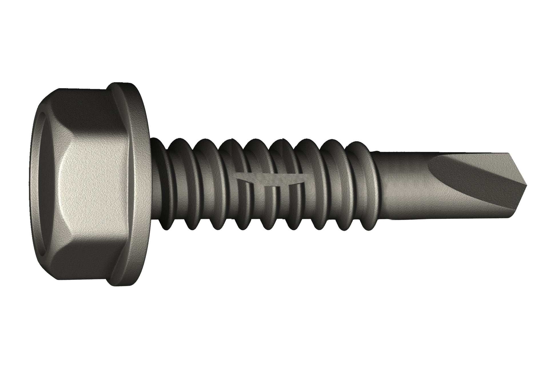 Grabber® 14-20 x 1-1/2-in Hex Head, Fine Thread, Tek 5 Slotted Drill Point GrabberGard® Gray Screws (2,000 Count) - Noble Solutions & Supply
