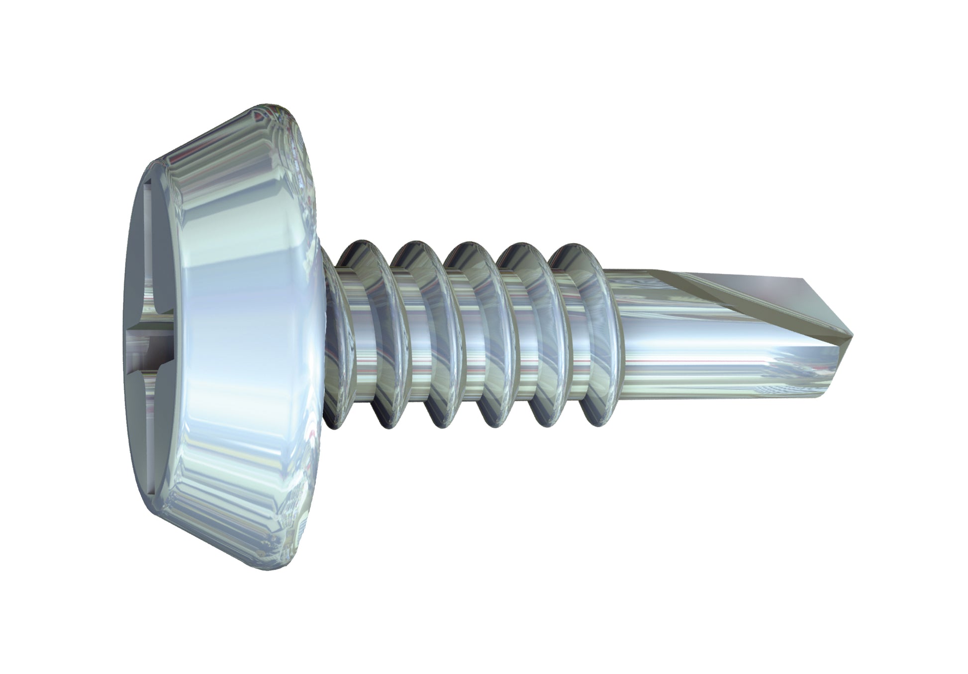 6 x 7/16-in Phillips, Pan Framing Head, Fine Thread, Tek 3 Drill Point Clear Zinc Screws (15,000 Count) - Noble Solutions & Supply