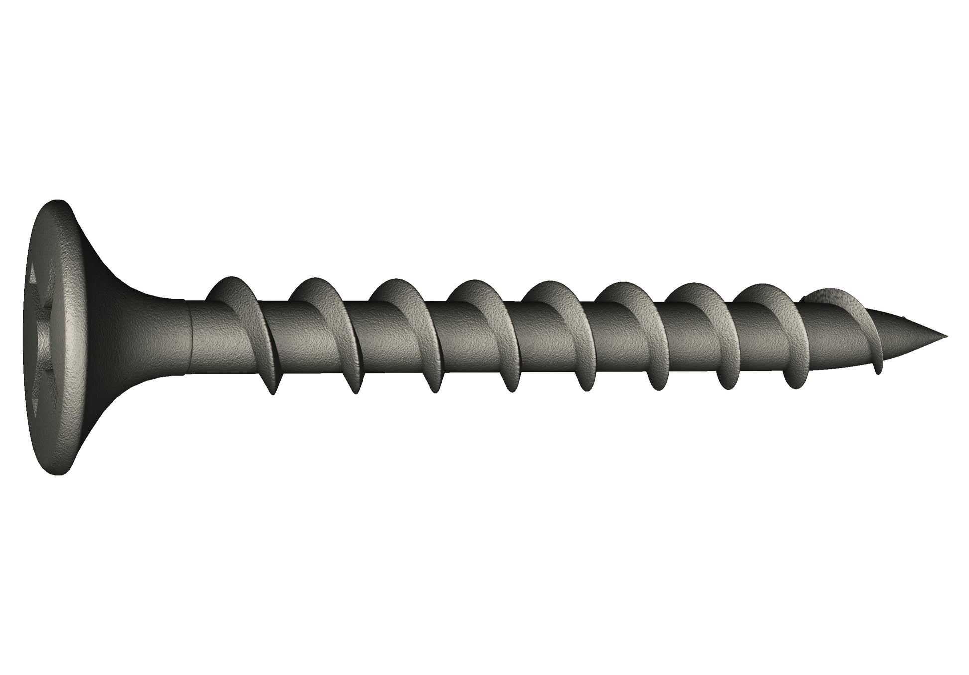 8 x 3-in Phillips, Bugle Head, Coarse Thread, GrabberGard® Gray Coated Screws (2,000 Count) - Noble Solutions & Supply