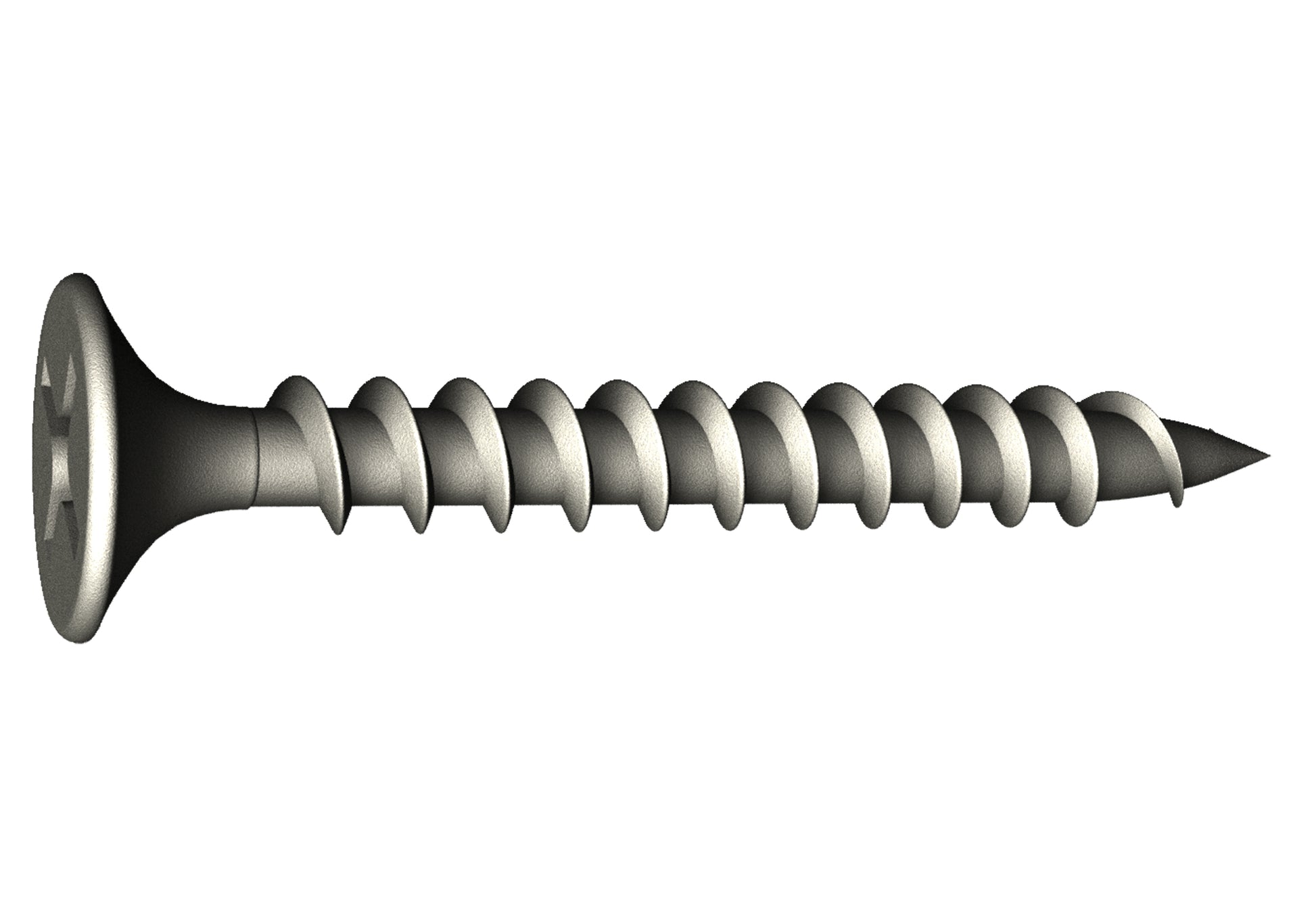 Grabber® 6 x 1-1/4-in Phillips, Bugle Head, Fine Thread, Streaker® Point, GrabberGard® Gray Screws (8,000 Count) - Noble Solutions & Supply